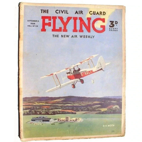 Vtg Sept 3, 1938 Flying Aviation Magazine Vol. 1 No. 23 Air Weekly - Picture 1 of 2